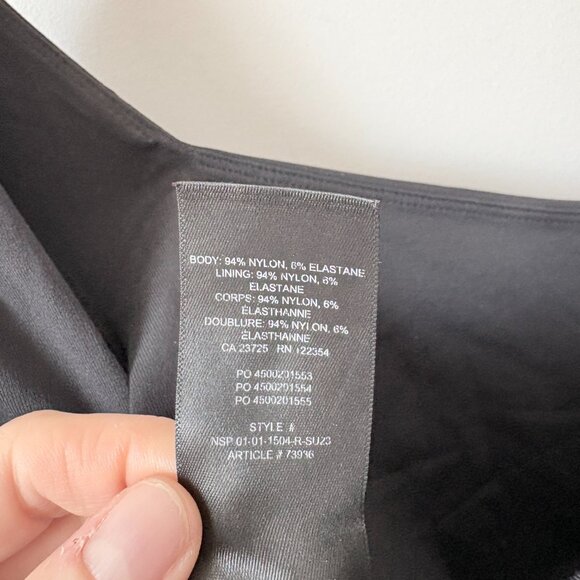 Aritzia Babaton Contour Square Neck Long Sleeve Black Classic Bodysuit Small - Picture 5 of 6